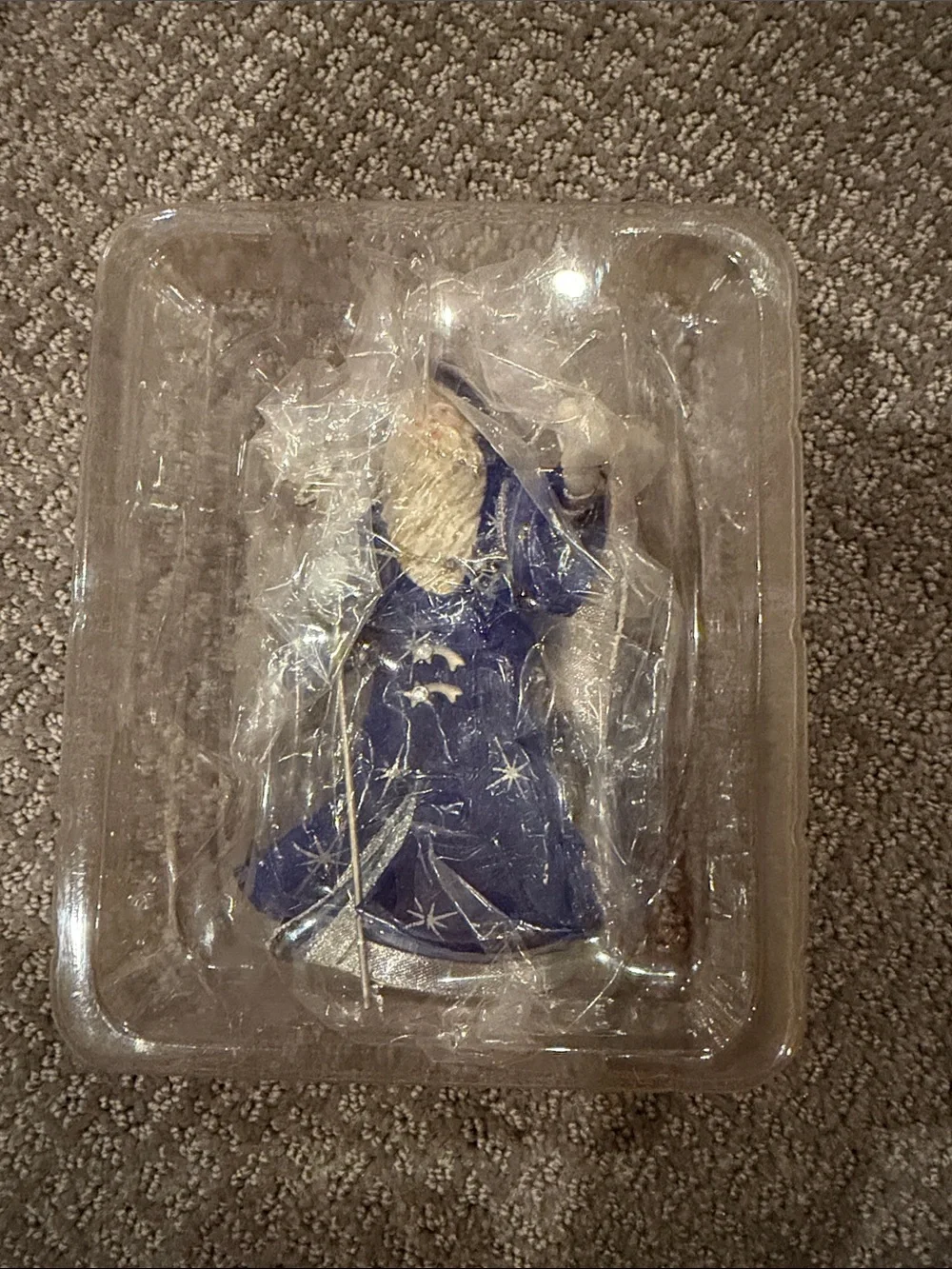 Hallmark 2006 Father Christmas Ornament - Navy Blue & White with Silver Accents